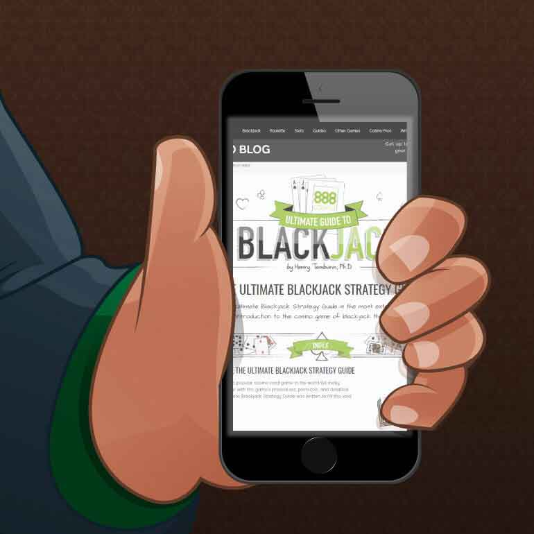 Blackjack Strategy guide from a mobile device